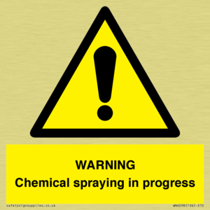 WARNING Chemical spraying in progress